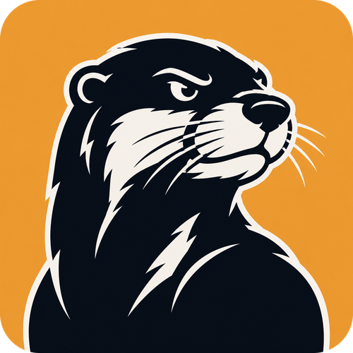 Otter Club mascot logo